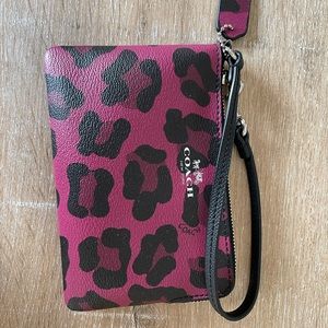 Coach Leopard Print Wristlet